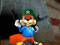 une photo d'Ã©cran de Conker s Bad Fur Day sur Nintendo 64